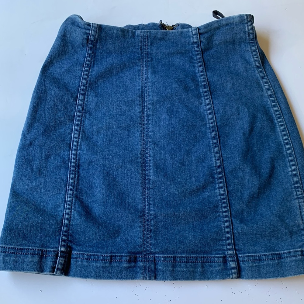 Free people jean  skirt